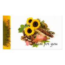 De Therapie van de Massage van zonnebloemen Candle Visitekaartjes