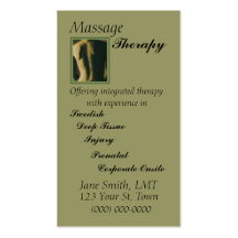 De Therapie van de massage Visitekaart Sjablonen