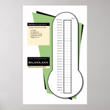 De Thermometer van de liefdadigheidsinstelling met Afdruk