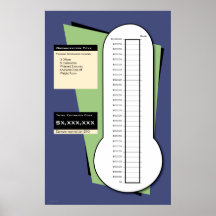 De Thermometer van de liefdadigheidsinstelling met Print