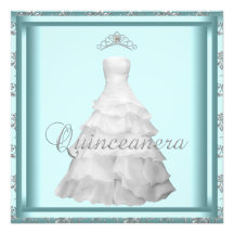 De Tiara Blauwgroen Blauwe Witte Quinceanera van d Aankondiging