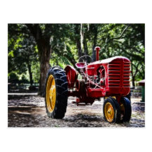 De Tractor van Fractalius Wenskaart