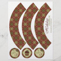 De traditionele Omslag van Cupcake van Kerstmis Fullcolor Folder