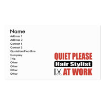 De tranquillité coiffeur svp au travail carte de visite