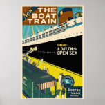 De trein van de Boot - het Vintage Poster van de R
