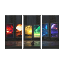 De Triptiek van portalen Stretched Canvas Prints