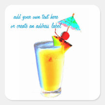 De tropische Cocktails van de Paraplu Sticker