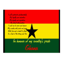 De trotsbriefkaarten van Ghana Wens Kaart