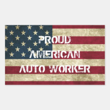 De trotse Amerikaanse AutoSticker van de Arbeider