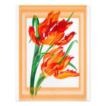 De Tulp van de papegaai met Grens Persoonlijke Uitnodiging