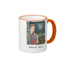 De tweekleurige mok van de koffie,