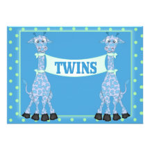 De tweeling Uitnodiging van BabyShower van de Gira