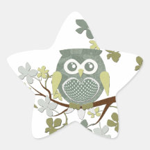 De Uil van de stip in Boom Stervormige Sticker