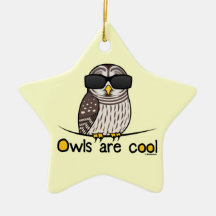 De uilen zijn koel kerst ornamenten
