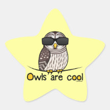 De uilen zijn koel ster sticker