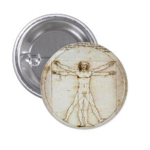 De Uiterst kleine Knoop van het Man van Vitruvian Speldbuttons