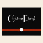 De Uitnodiging van de Partij van Kerstmis in Zwart uitnodigingen