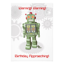 De Uitnodiging van de Verjaardag van de robot