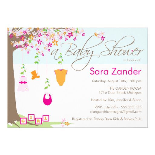 De Uitnodiging van het baby shower - de Kleren van