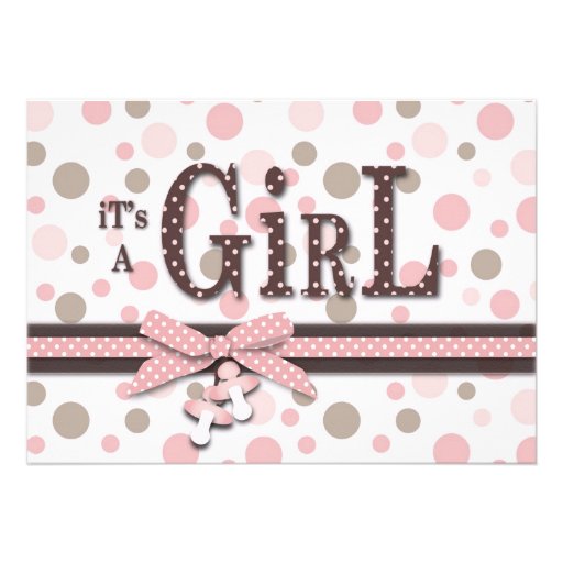 De Uitnodiging van het Baby shower van het meisje