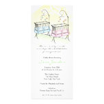 De Uitnodiging van het Baby shower van tweelingen 