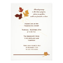 De Uitnodiging van het Diner van de Thanksgiving v