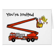 De Uitnodigingen van het Baby shower van Firetruck Kaart