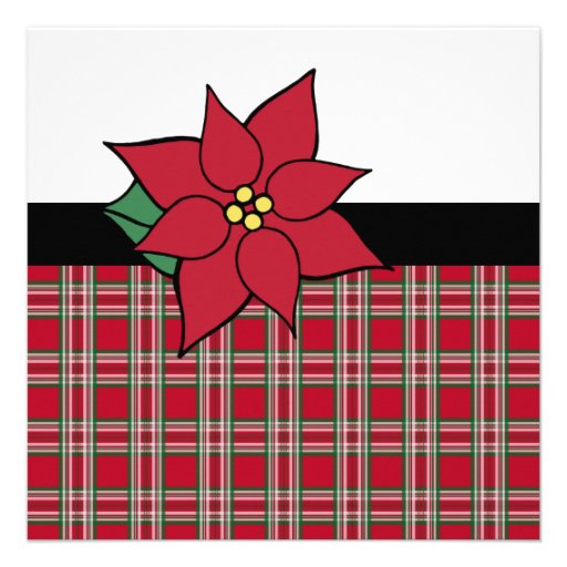 De Uitnodigingen van Kerstmis van poinsettia
