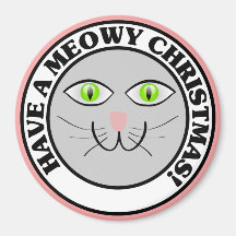 De Vakantie van de kat: Heb Kerstmis Meowy Magneten