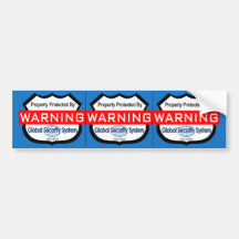 De valse Stickers van de Veiligheid, Overdrukplaat Bumperstickers