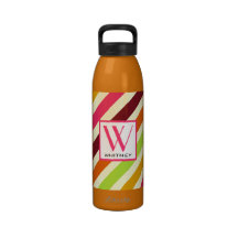 De veelkleurige Fles van het Water van het Monogra Herbruikbare Water Fles