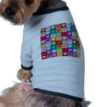 De veelkleurige Vierkanten van het Hart Dieren Shirt
