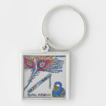 De Veer en de Fluit van de pauw - Hazen Krishna Sleutelhanger