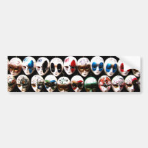 De Venetiaanse Sticker van de Bumper van Maskers Bumpersticker
