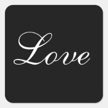 De Verbinding van de Envelop van de liefde in Zwar Sticker