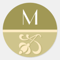 De Verbinding van het Monogram van de Jugendstil stickers