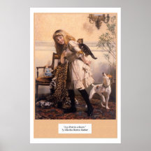 De Victoriaans Hond van de Katjes van het Meisje " Posters