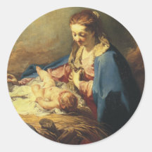 De Victoriaans sticker van Kerstmis van Madonna en