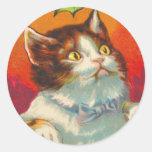 De Victoriaans Stickers van Kerstmis van de Kat