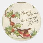 De Victoriaans Stickers van Kerstmis van de Vogel
