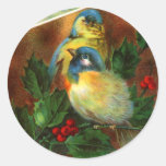 De Victoriaans Stickers van Kerstmis van de Vogel