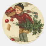 De Victoriaans Stickers van Kerstmis voor uw kaart