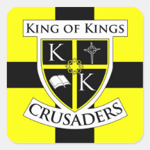 De vierkante kleine Sticker van Kruisvaarders