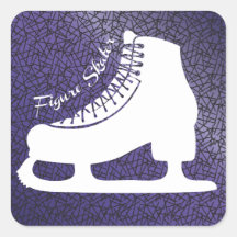 De vierkante Sticker van de Schaatser van het Cijf