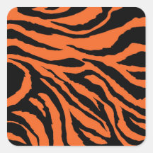De Vierkante Stickers van de Streep van de tijger