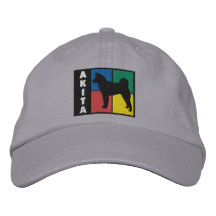 De Vierkanten Akita van de kleur Geborduurde Baseball Petten