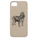 De vintage elegante bekroonde sjofele hond van het Case-Mate iPhone 5 hoesjes