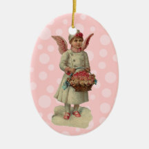 De vintage Engel van Kerstmis Kerstboom Ornamenten