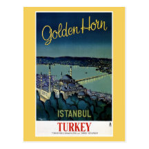De vintage Gouden reis van Istanboel Turkije van d Wens Kaarten