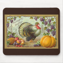 De vintage Groeten Mousepad van de Thanksgiving Muis Matten